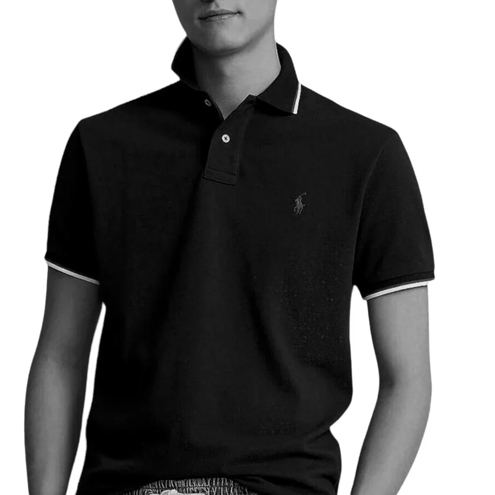 Ralph Lauren Polo Mens Short Sleeve Polo Black W/White Horse Men’s XXL Gorpcore